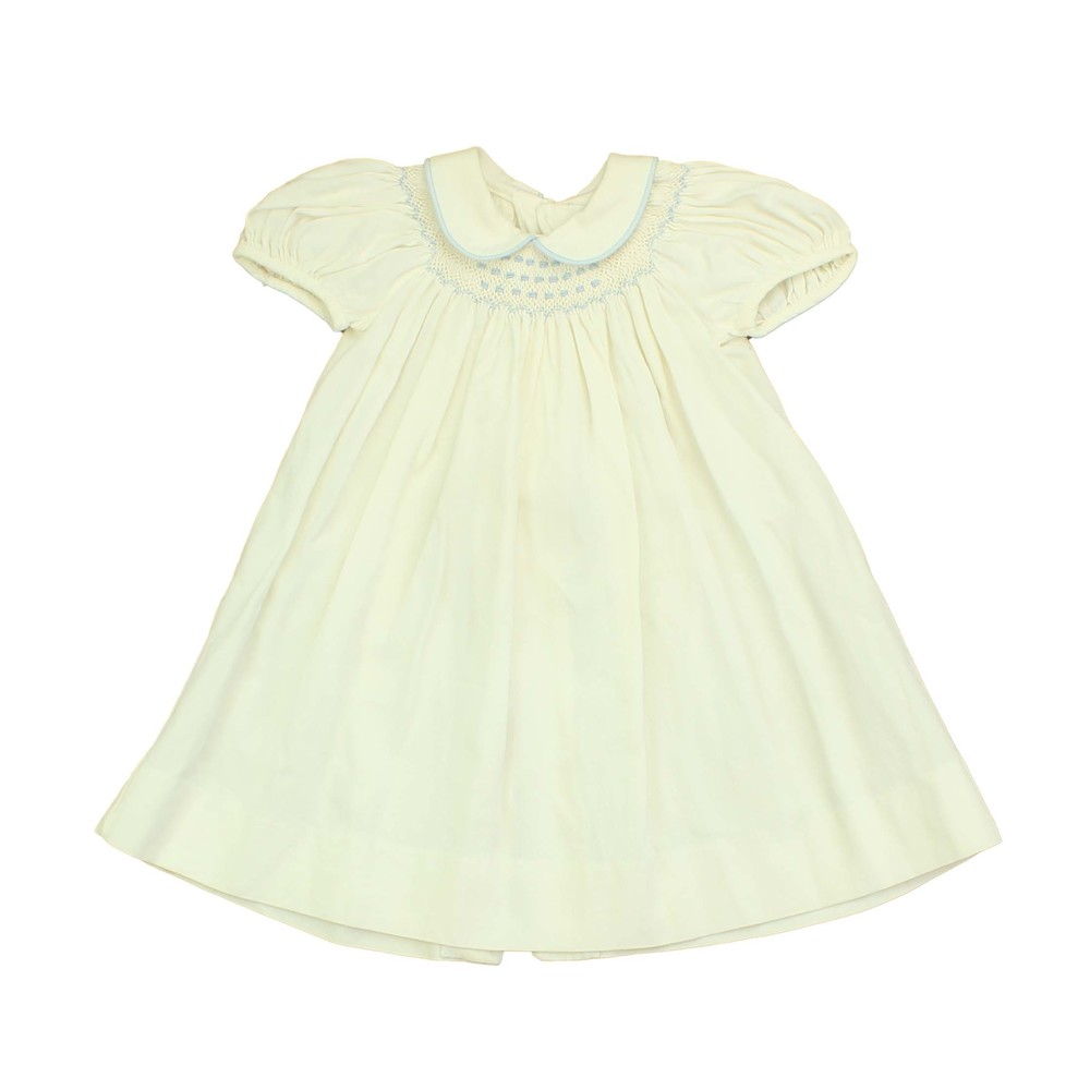 Charming Cream Kids Casual Dress